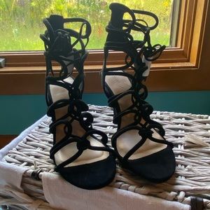 Black strappy heels brand new